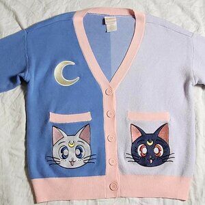 Sailor Moon Luna Artemis Split Cardigan Sweater Exclusive Collection Size Medium